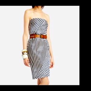 BCBGMaxAzria striped, belted dress.